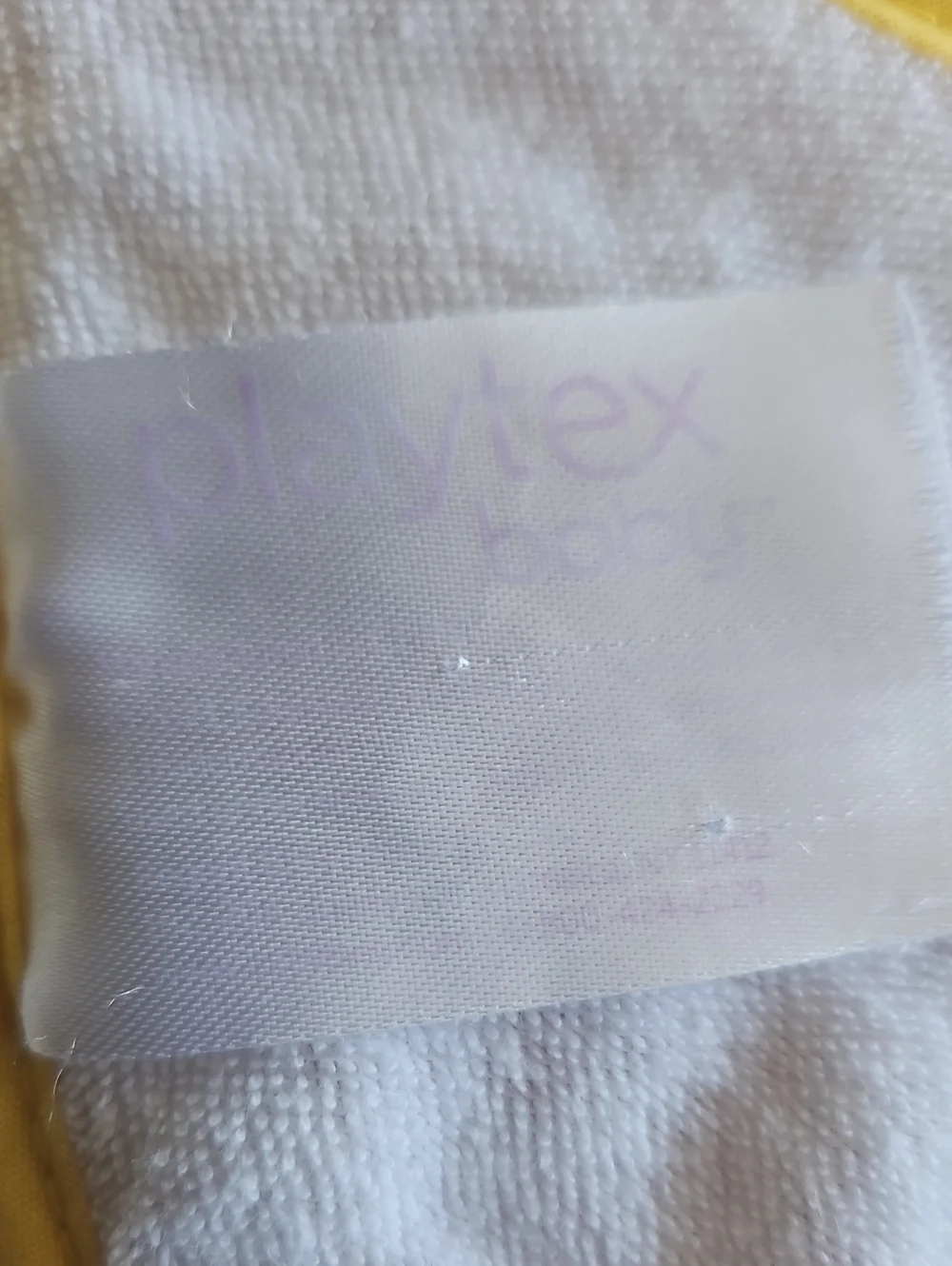 Playtex Pink Bib with Yellow Trim and Embroidered Design